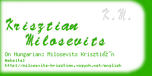 krisztian milosevits business card
